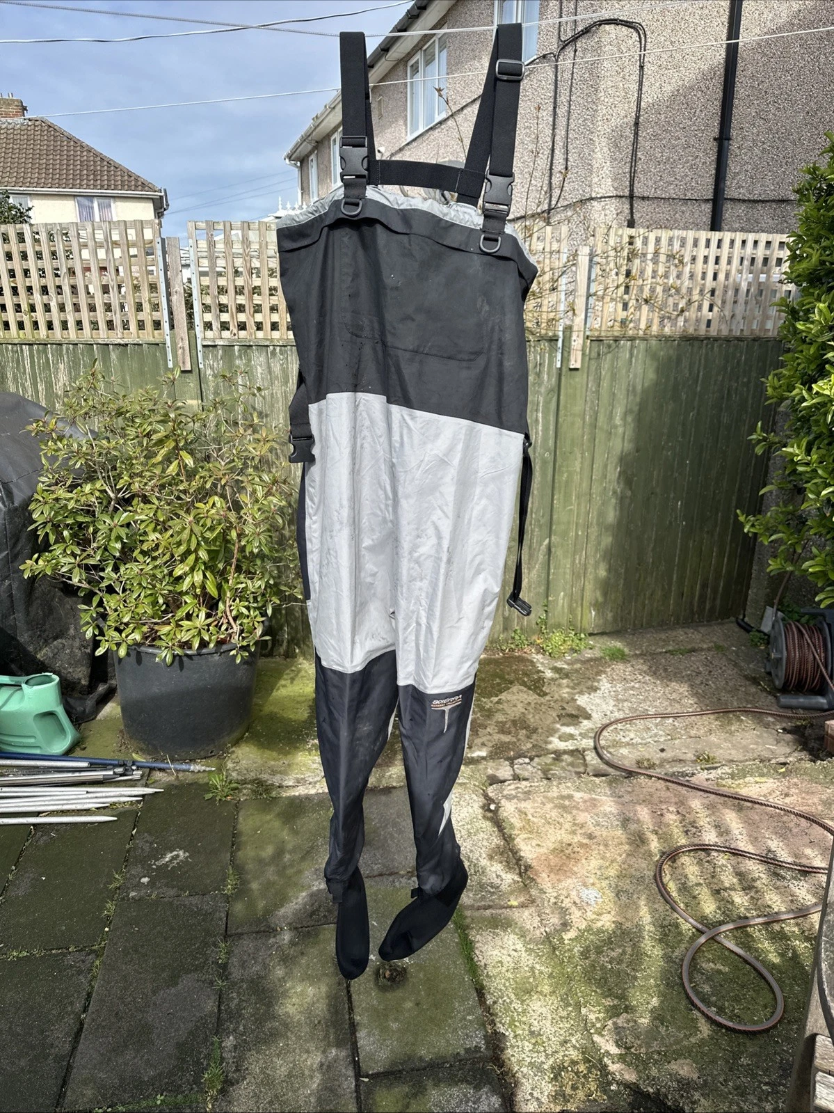 SCIERRA CHEST XL WADERS SALMON TROUT FISHING WADERS + WYCHWOOD WADER BOOTS 11-12