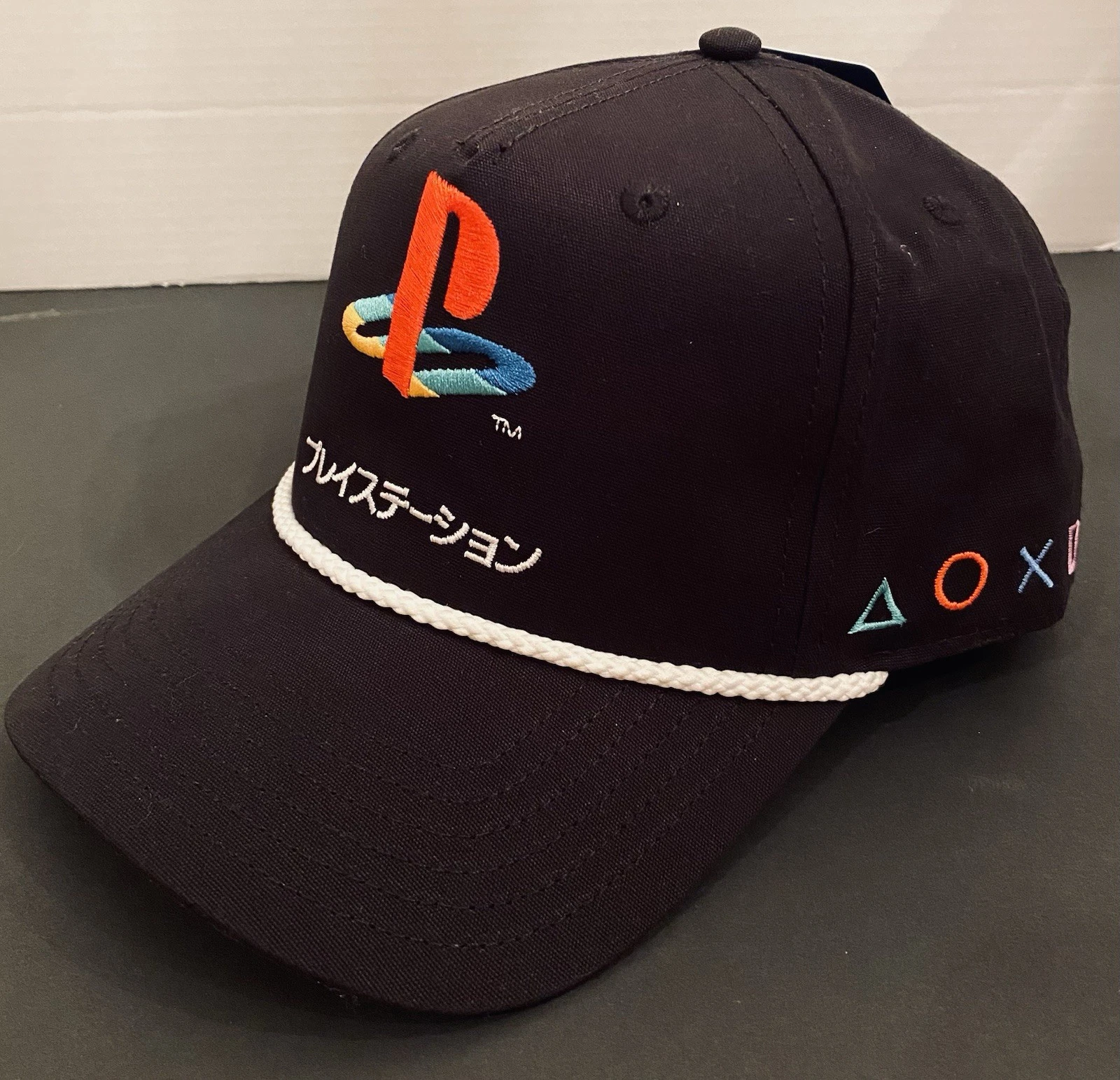 RETRO PlayStation Black Snapback Hat Adjustable One Size Men Video Games Theme