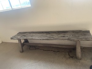 Rustic Reclaimed Gray Wood Bench for Entryway, Bedroom, Dining Room
