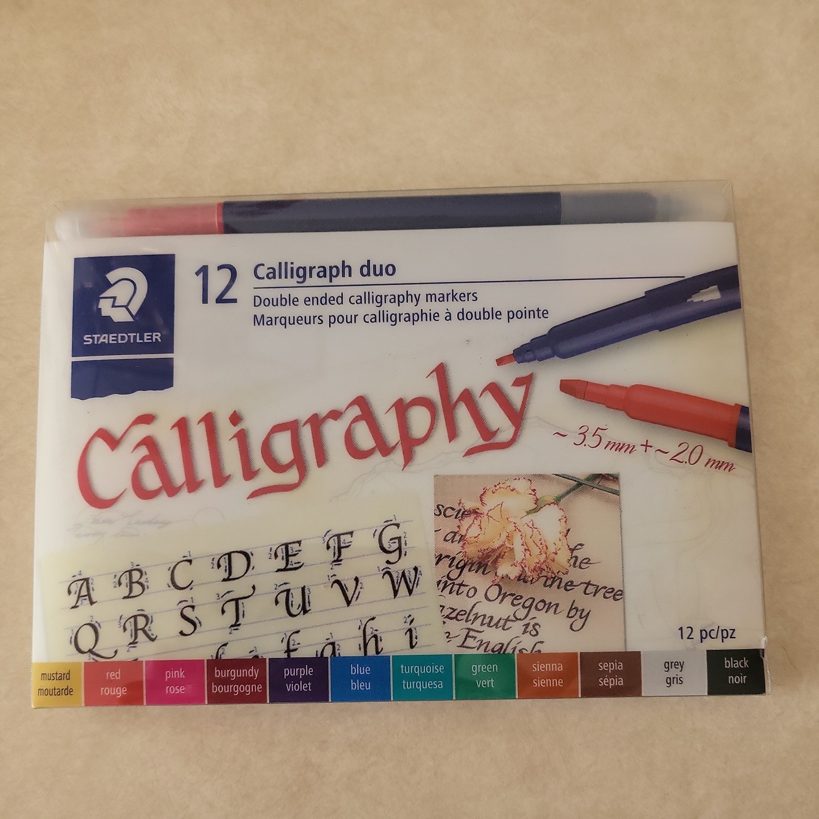 Staedtler Double Ended Calligraphy Markers, 12 Count, Multi-