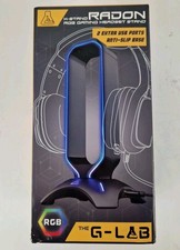 THE G-LAB K-Stand Radon Support pour Casque Gaming Rétro-Eclairage RGB Noir