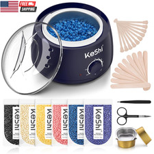 Waxing Kit, Painless Hair Removal Wax Warmer with 6 Bags Hard Wax Beans for Full