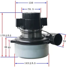 BP32 24V 500W Sweeper Mopping Floor Washer DC Vacuum Suction Motor