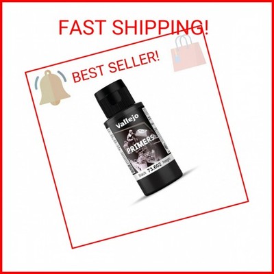 Vallejo - Surface Primer Color | Black Acrylic Primer 60 ml (2.02 fl.oz.) | Matt