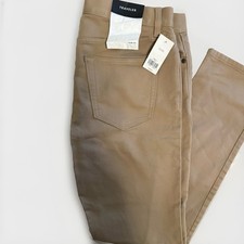 Banana Republic Slim Fit Beige Men's Casual Pants Mid Rise Solid