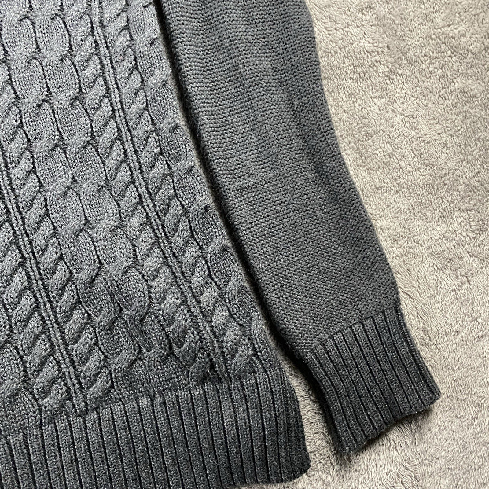 American Eagle Cable Knit Cowl Neck Split He Swea… - image 15