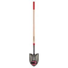 Truper PRL-E Steel Shovel 9 W x 11.5 L in. with 33 L in. Wood Handle (Pack of 6)