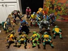 Vintage TMNT Action Figures - 13 toys with Accessories + Original Storage Case