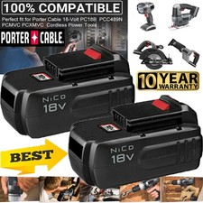 2Pack 18V 4.5Ah Replace Battery for Porter Cable PC18B 18-Volt Cordless Tools