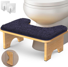 Bamboo Squatty Potty for Adults, 7 Toilet Foldable Poop Stool Bathroom Soft