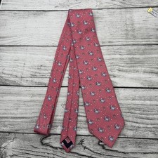 Vineyard Vines Neck Tie Silk Pink Crabs Under The Sea Preppy Mens