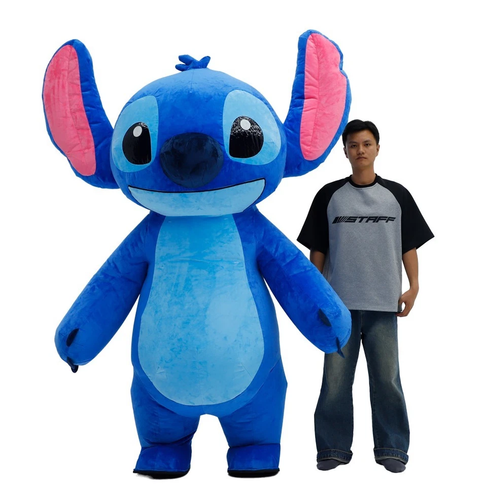 Inflatable Costume Stitch Mascot Plush Jumpsuit Halloween Cosplay Party Suit - Image 2 of 4