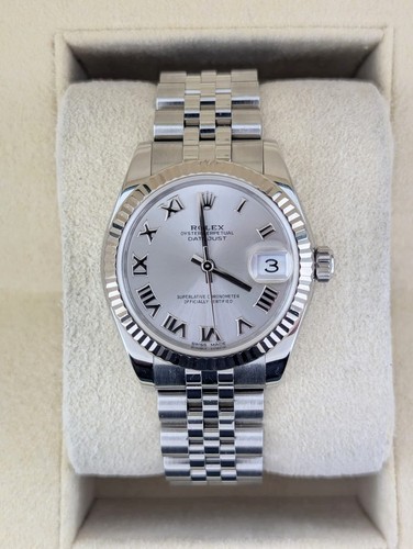2017 Rolex Datejust Midsize 178274 Silver Roman Dial SS Jubilee No Papers 31mm