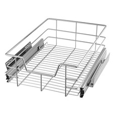 Pull-Out Telescopic Kitchen Basket Drawer Space-Saving Storage Organiser