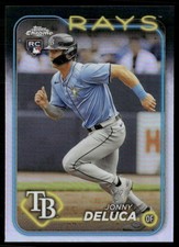 Jonny Deluca Rookie 2024 Topps Chrome Refractor Tampa Bay Rays #163