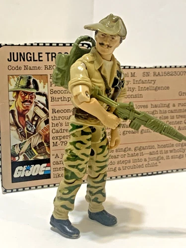 VINTAGE GI JOE ARAH RECONDO 1984 COMPLETE WITH CARD HASBRO