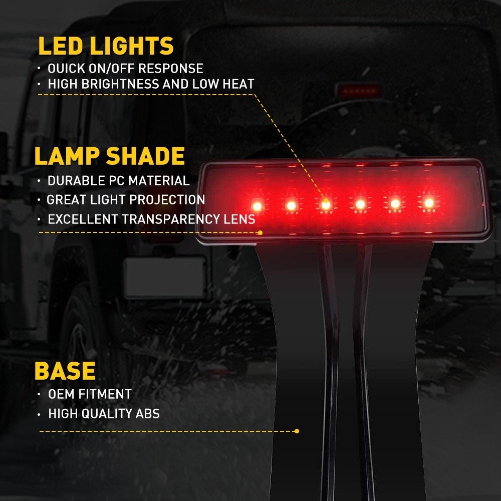 For Jeep JK Wrangler Rear Spare Tire 3rd Brake Light 2007-2017 93972 EKK thumbnail 4