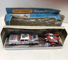 Vintage Matchbox Lesney Superkings K-91 Plymouth Gran Fury Motorcycle Car set