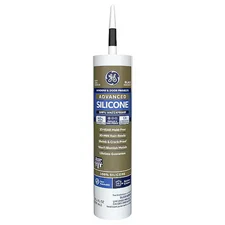 Ge 2813670 Silicone Sealant, 10 Oz, Cartridge, Black, Silicone Base, Advanced