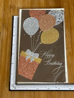 Papyrus Greeting Card New Envelope Embellishment Birthday Happy Balloon Present