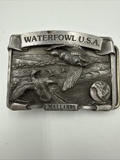 1987 Waterfowl USA Limited Edition Numbered Belt Buckle Mallards 138 Of 4000