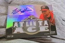 2012 Topps Triple Threads Tommy Hanson game worn patches autograph auto 16/18  
