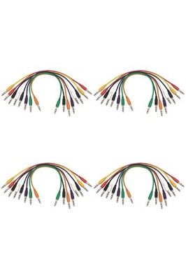 Hot Wires On-Stage TRS - TRS balanced Straight Patch Cable 32 Pack 17'' Free Ship