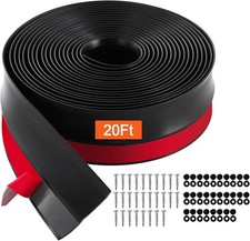 Garage Door Seal Top and Sides Seal Strip, 20 FT Universal Weather Stripping
