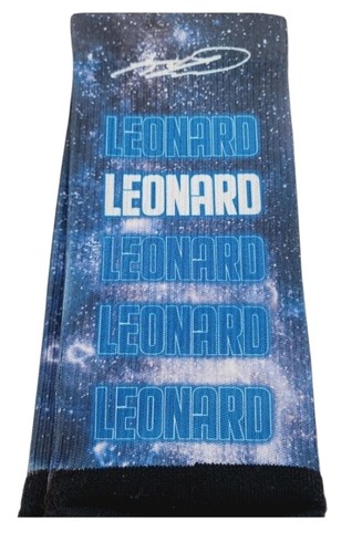 Kawhi Leonard #2 Graphic NBAPA Men's Strideline Galaxy Crew Socks: One Size - Picture 5 of 5