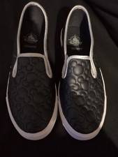 Disney Parks Mickey Mouse Icons Black Slip On Shoes Size 5. Brand New. No Box.