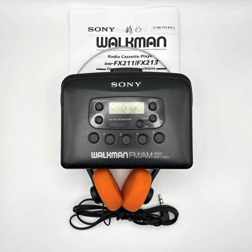 Sony Walkman WM-FX211 AM/FM Cassette Player - New Belt - Reconditioned