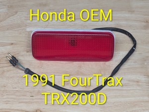 Honda OEM Taillight Lens Housing Wire And Light FourTrax TRX200D Good Condition 