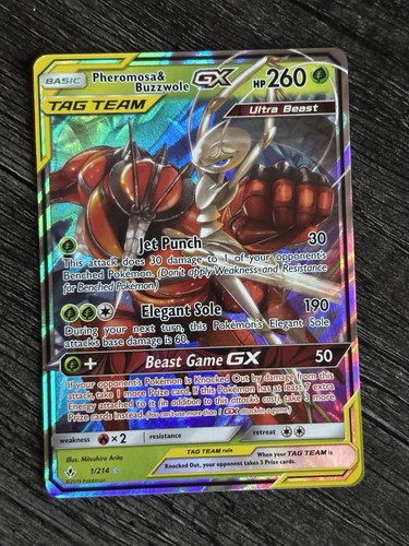 Pheromosa & Buzzwole GX Holo Ultra Rare SM - Unbroken Bonds 1/214 LP