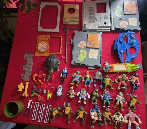 Lot Of Vintage & 2024 TMNT Transformers Crash Dummies & Accessories Read Desc.
