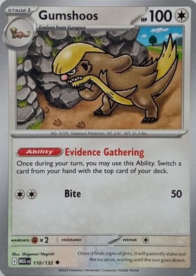 110/132 Gumshoos Uncommon Mega Evolution Pokemon Karte