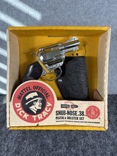 Vintage DICK TRACY Snub Nose .38 Pistol  Holster Set- With Bullets 