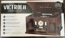 Victrola Navigator 8-in-1 Nostalgic Record Player with Turntable Espresso