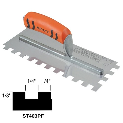 Kraft Tool Kit Avviamento Professionale per Piastrelle Scegli Tacca Dimensione Cazzuola Utensili per Piastrelle - Foto 6 di 9