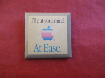 I'll Put Your Mind At Ease Apple Macintosh Employee Pin Retro Vintage Computing