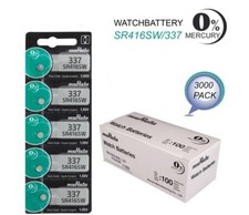 Murata 337 SR416SW Watch Batteries Button Cell, 3000 Wholesale Pack