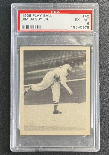 1939 Play Ball Jim Bagby Jr PSA 6 EX-MT Boston Red Sox CENTERED