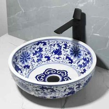 Modern Table Top Wash Basin – 41 x 41 CM | Moroccan Design Ceramic Sink for Deco