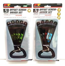 10pc Performance Tool Low Profile Offset Screwdriver Torx Slotted Phillips Set