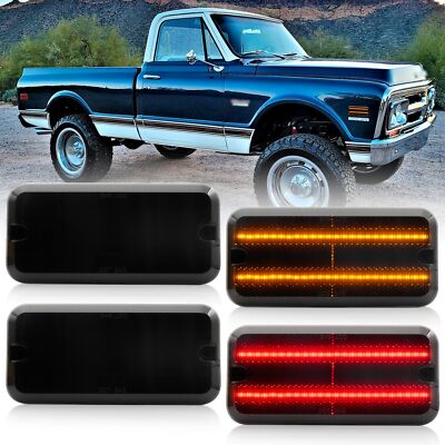 For 1968-1972 Chevy C10 GMC C15 C25 K15 Pickup LED Front Rear Side