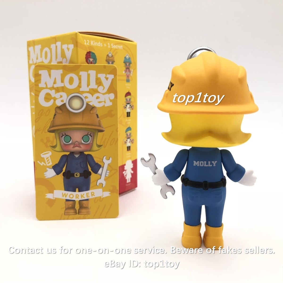 POP MART KENNYSWORK Molly Career Worker Blue Mini Figure | eBay