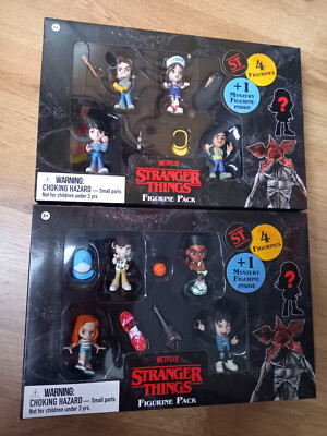 Stranger Things Figurine Pack 4 Figures 1 Mystery Figure - 2 Sets - 75 Euro