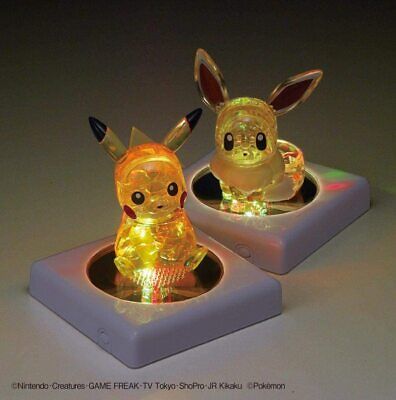 Pikachu & Eevee Crystal 3D Puzzle Pokemon 48 Pieces Beverly 50247 Japan  Impor