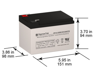 Raion Power RG12120T2 12 Volt 12 Amp Hour Battery (Replacement)