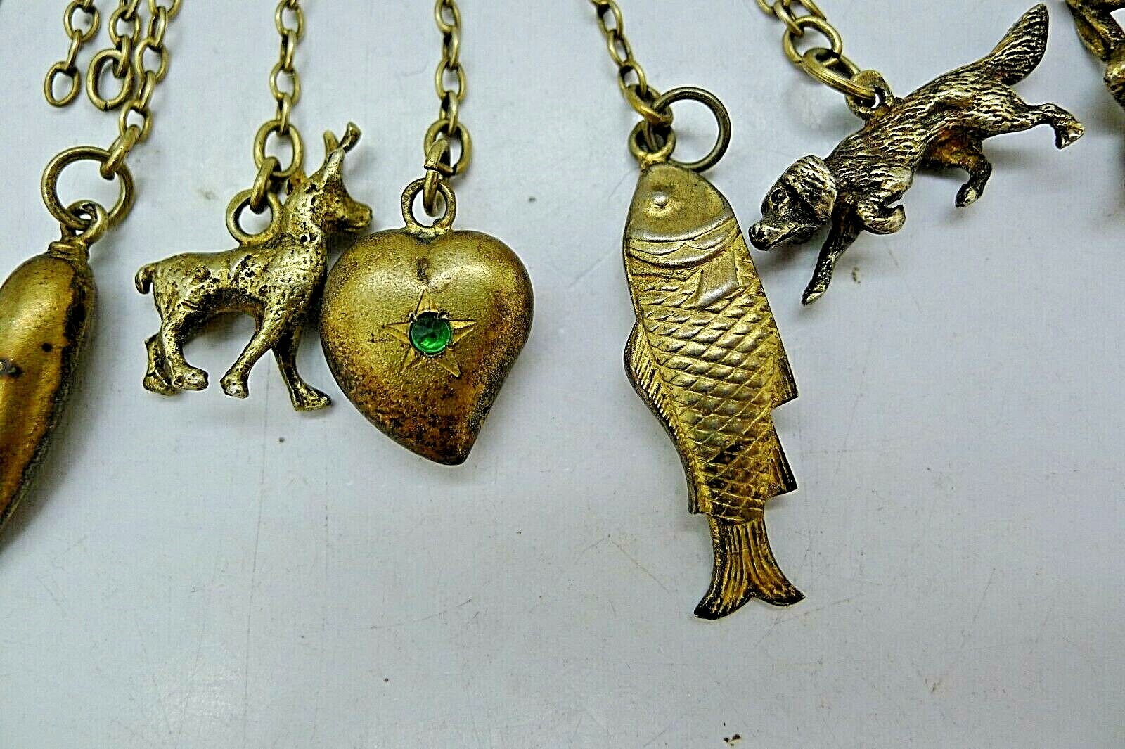 ANTIQUE 800 SOLID SILVER HANGING CHARM CHATELANE … - image 11