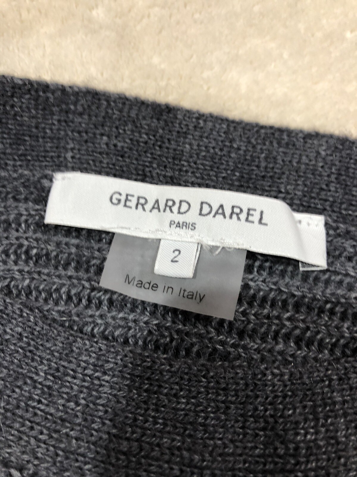 gerard darel daniela side button gray sweater siz… - image 5